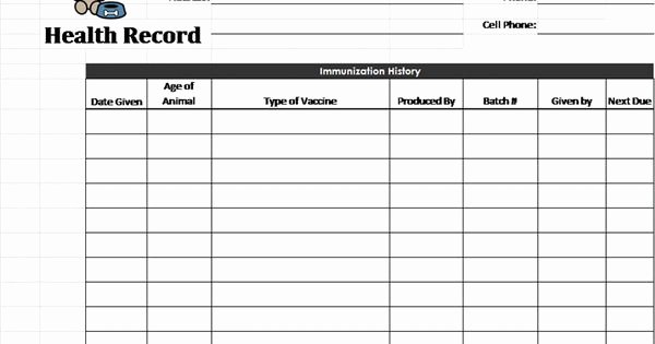 Dog Health Record Template Lovely Pet Health Record Template Pet Care Pinterest