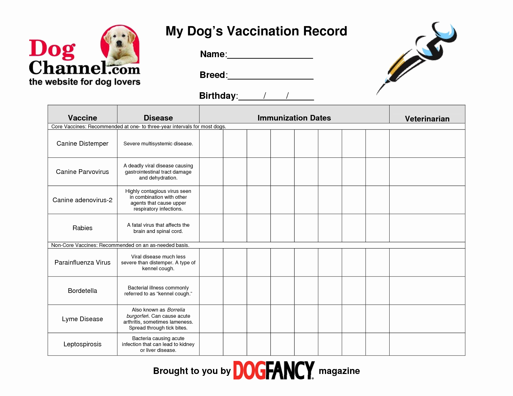 Dog Shot Record Template Unique Chart Template Category Page 438 Efoza