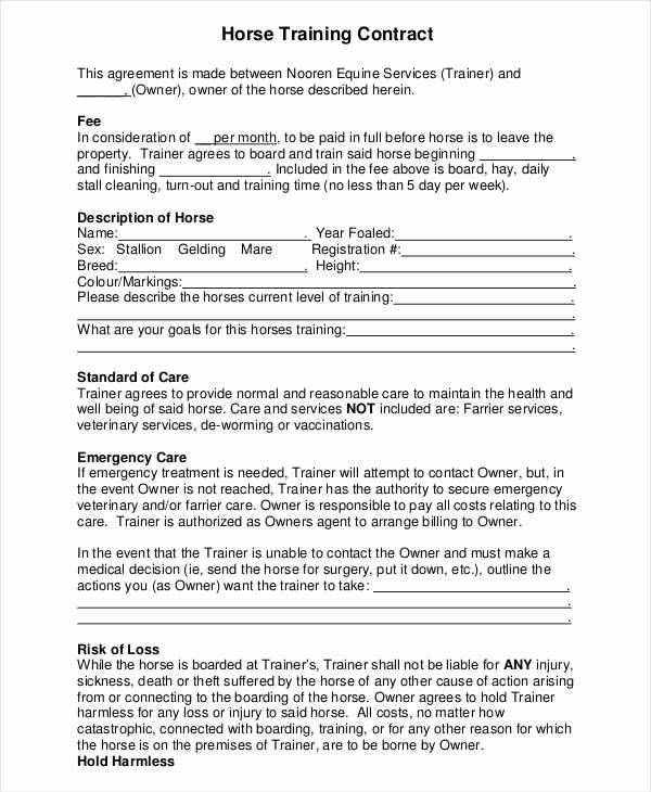 Dog Training Contract Template Inspirational 9 Training Contract Samples &amp; Templates In Pdf