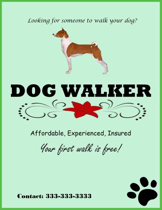 Dog Walking Flyer Template Beautiful 25 Dog Walking Flyers for Small Dog Sitting Businesses