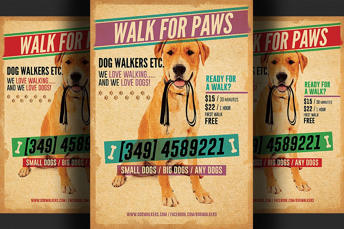 Dog Walking Flyer Template Best Of Dog Walkers Flyer Template 2 Flyer Templates On Creative