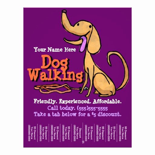 Dog Walking Flyer Template New Dog Walking Advertising Promotional Flyer