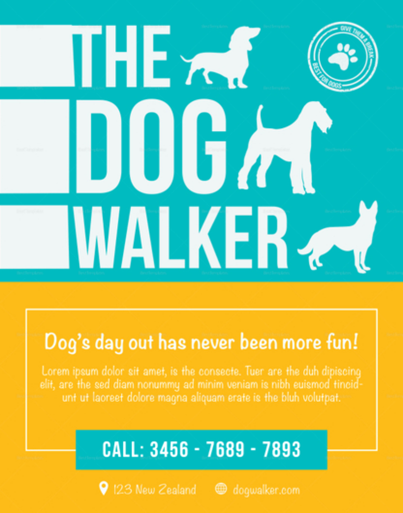 Dog Walking Flyer Template New Effective Dog Walking Flyer Design and Content Tips