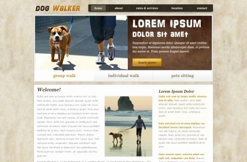 Dog Walking Template Beautiful Dog Walking Website Template