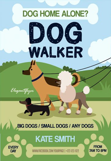 Dog Walking Template Fresh Free Psd Flyer Templates