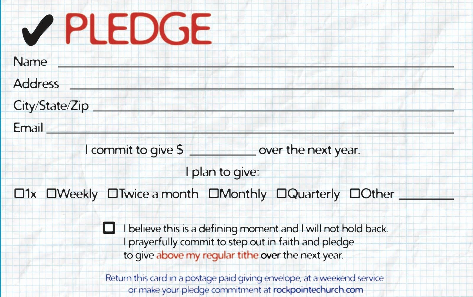 Donor Pledge Card Template Inspirational Pledge Cards for Churches Pledge Card Templates