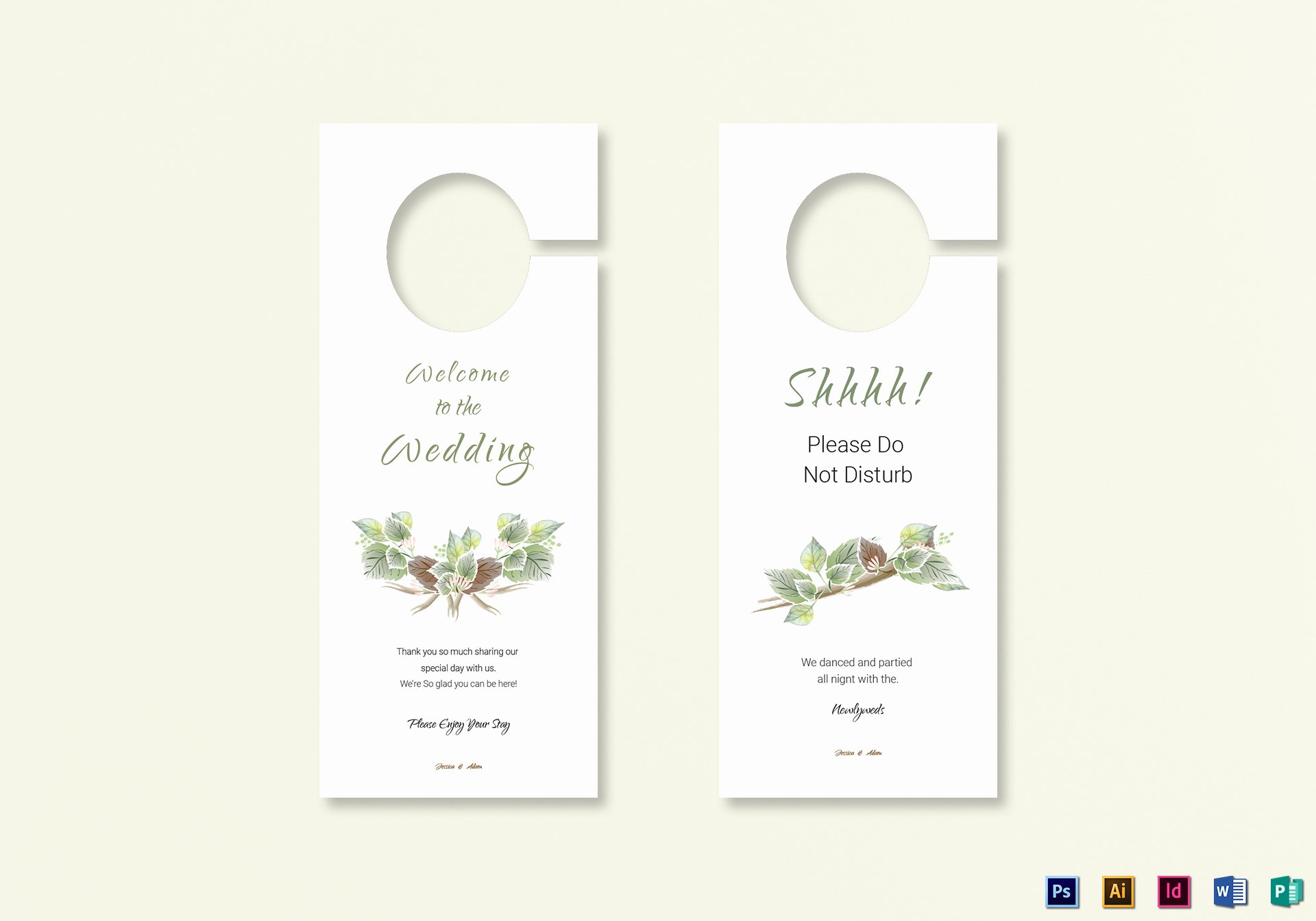 Door Hanger Template Illustrator Fresh Fall Wedding Door Hanger Template In Psd Word Publisher