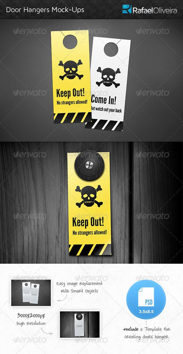 Door Hanger Template Illustrator Luxury Door Hanger Mock Ups