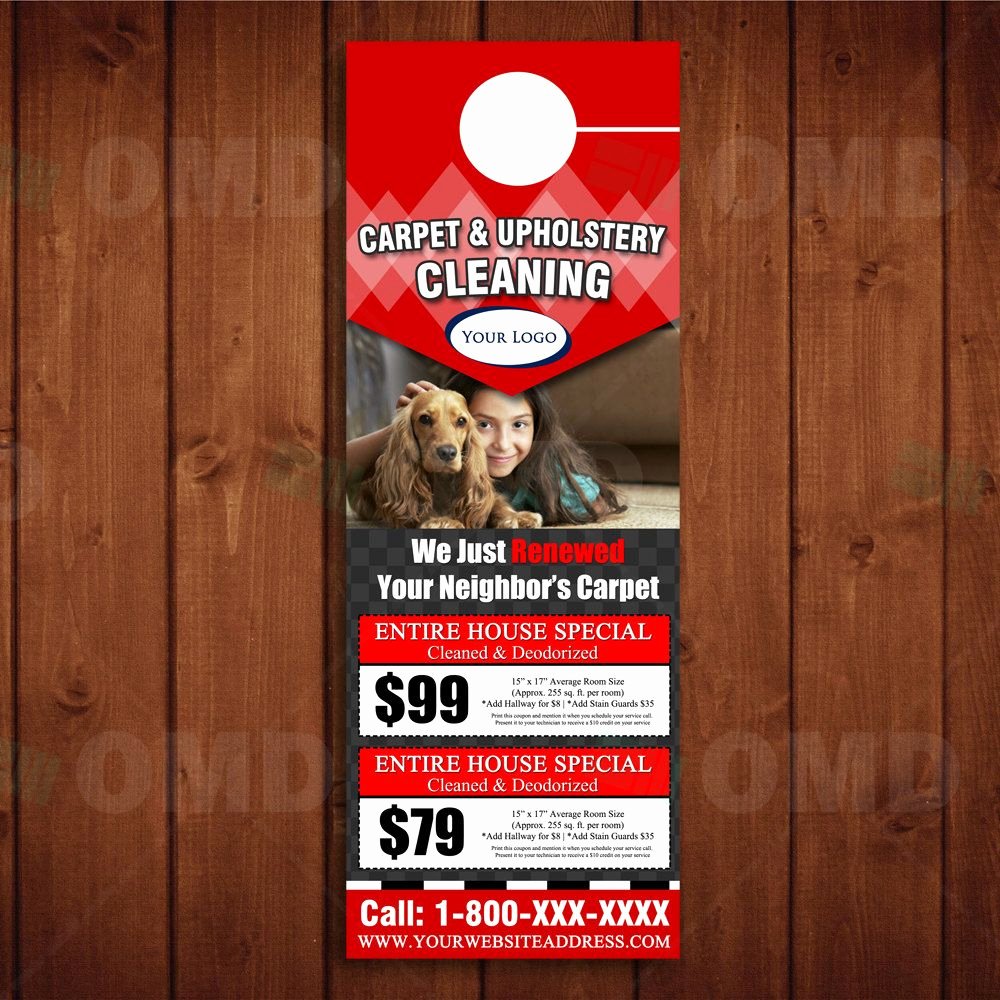 Door Hanger Template Psd Beautiful Instant Download Coupon Carpet Cleaning Door Hanger