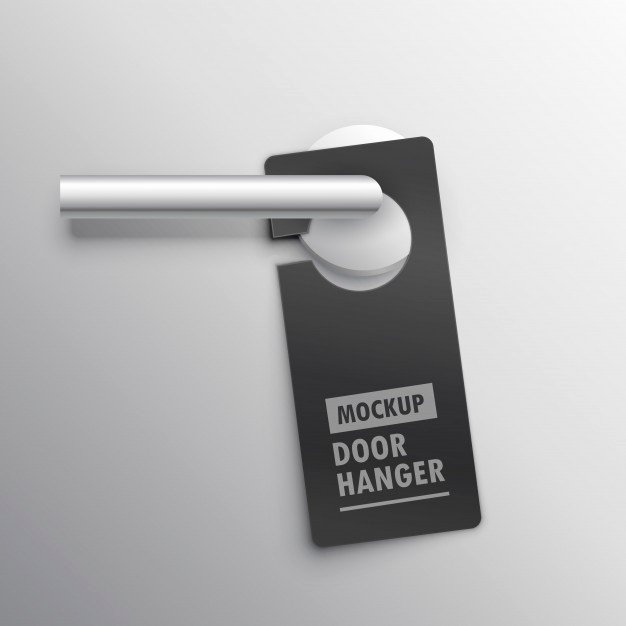 Door Hanger Template Psd Best Of Door Hanger Mockup Vector