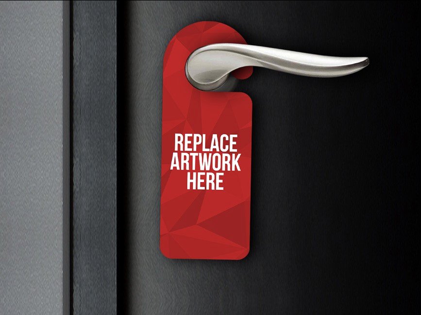 Door Hanger Template Psd Elegant Realistic Door Hanger Mockup Mockup Love