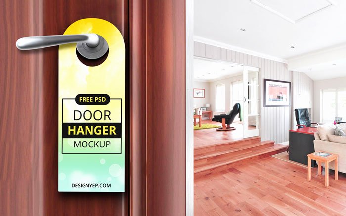 Door Hanger Template Psd New 14 Free and Premium Door Hanger Mockup Templates Designyep