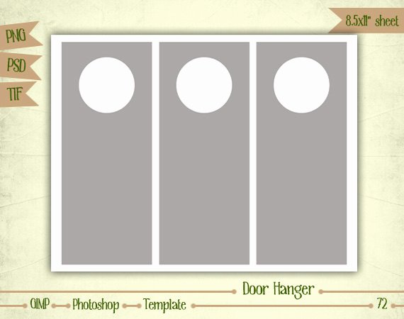 Door Hanger Template Psd New Door Hangers Digital Collage Sheet Layered by Eudanedigital