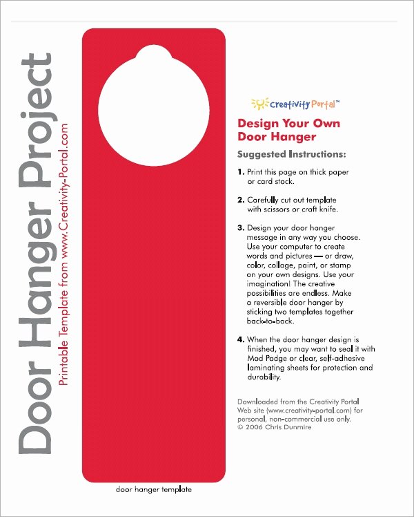 Door Knob Hanger Template Best Of 15 Door Hangers