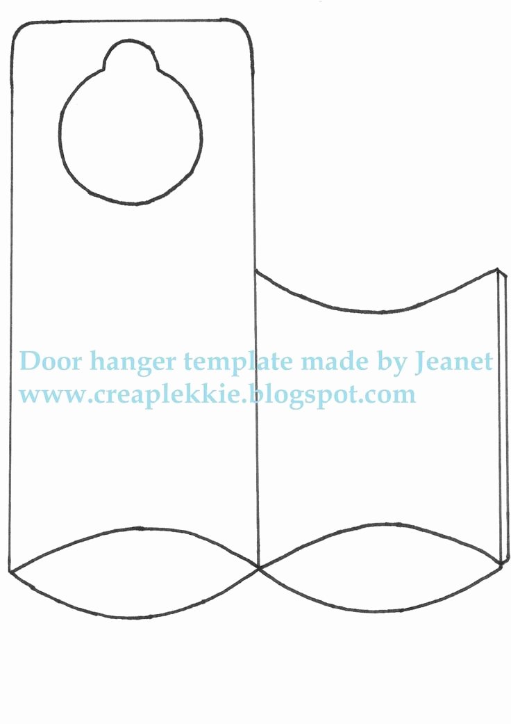 Door Knob Hanger Template Best Of 25 Best Ideas About Door Hanger Template On Pinterest