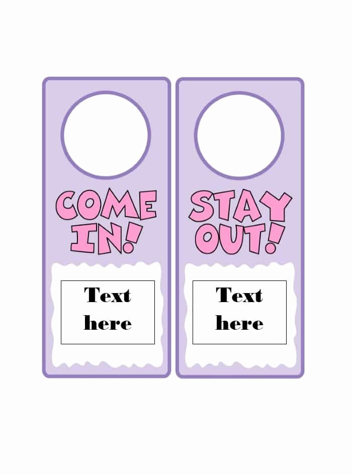 Door Knob Hanger Template Fresh 43 Free Door Hanger Templates Word Pdf Template Lab