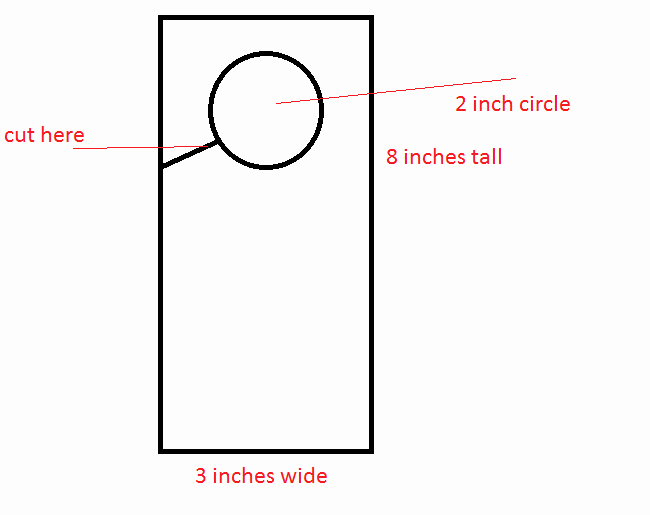 Door Knob Hanger Template New Door Hanger Template