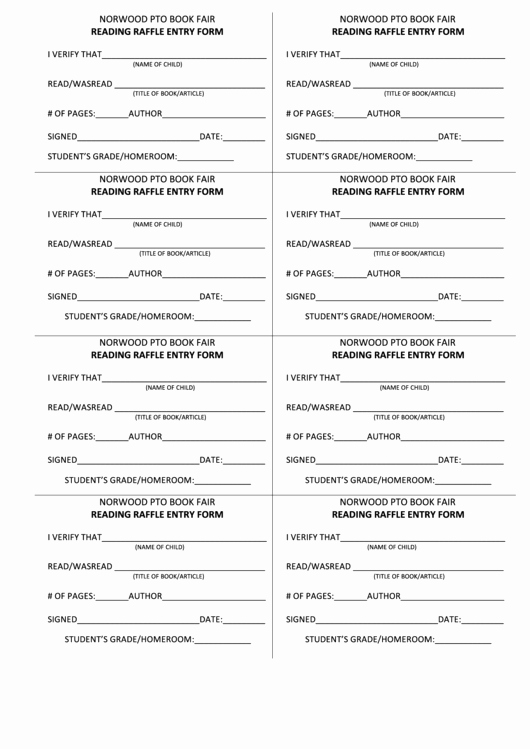 Draw Entry form Template Best Of 2 Drawing Entry form Templates Free to In Pdf