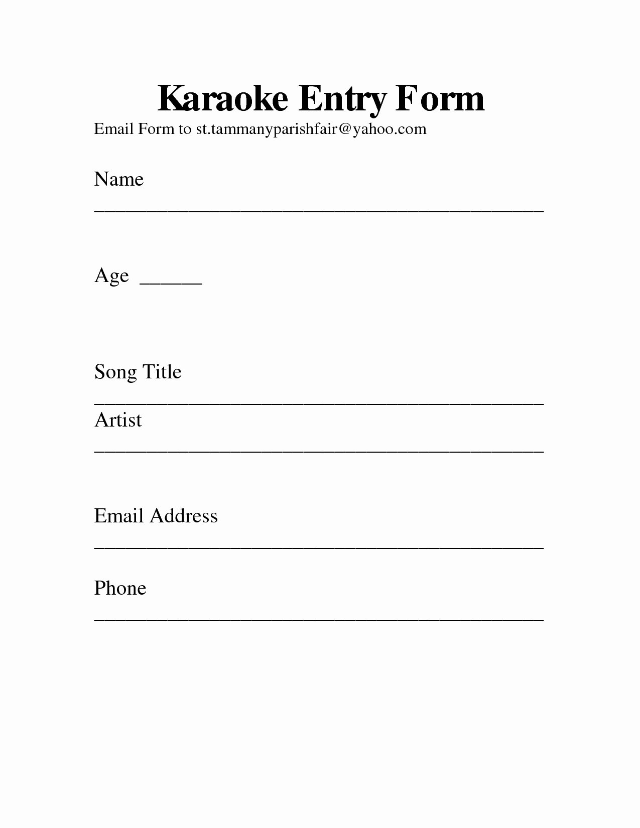 Draw Entry form Template Luxury Drawing Entry form Template Fresh Home Party Drawing Entry