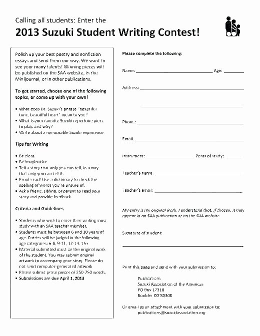 Drawing Entry form Template Inspirational Submission form Template Word