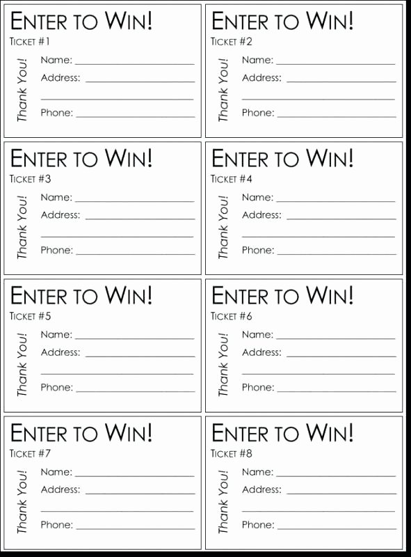 Drawing Entry form Template Word Inspirational Contest Ballot Template Prize Ballot Template Contest