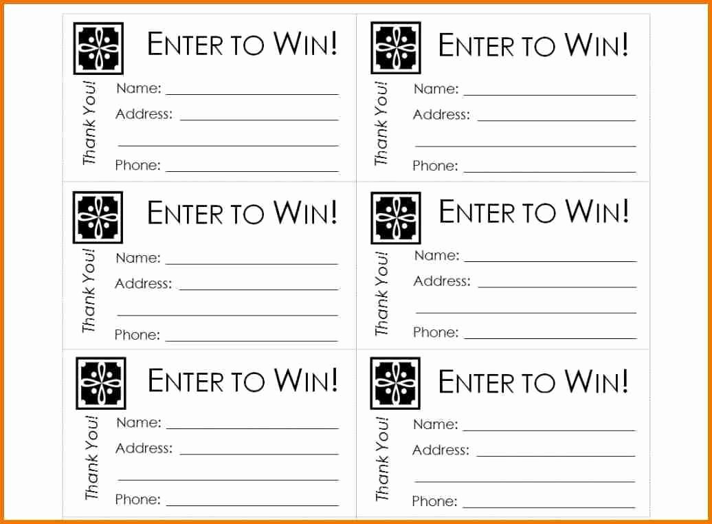 Drawing Entry form Template Word Lovely Free Printable Raffle Ticket Template Raffle Ticket
