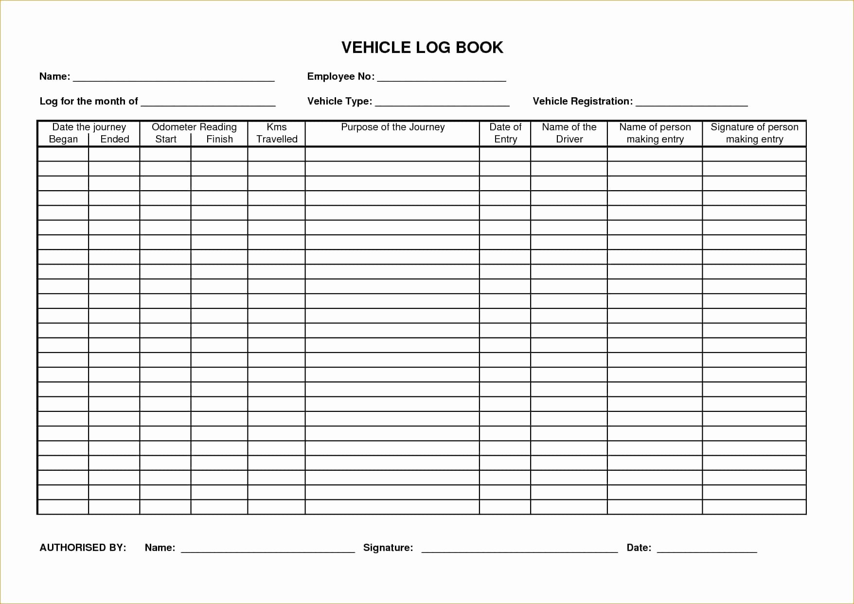 Driver Log Sheet Template Best Of Vehicle Expense Logate with Truck Drivers Book
