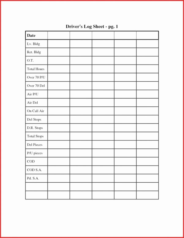 Driver Log Sheet Template Lovely Taxi Driver Spreadsheet Spreadsheet Download Taxi Driver