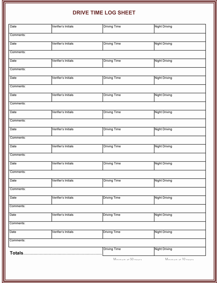 Driver Log Template Best Of 5 Log Sheet Templates for Microsoft Word and Excel