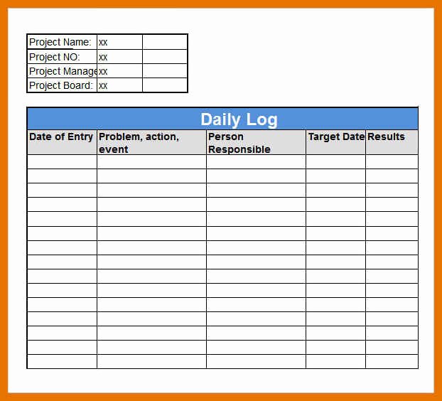 Driver Log Template Best Of 8 9 Daily Log Sheet