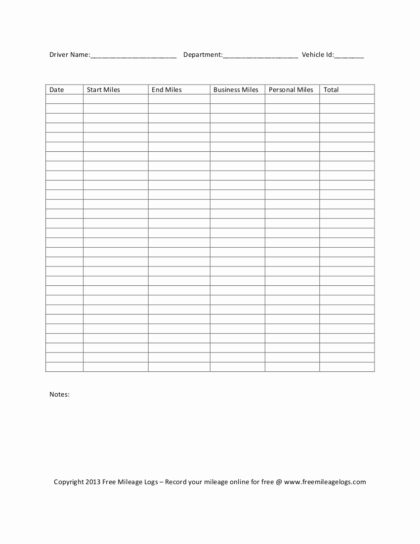 Driver Log Template Best Of Daily Driver Log Templates Google Search