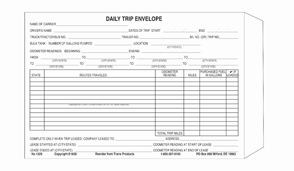 Driver Trip Sheet Lovely 29 Of Truck Trip Report Template