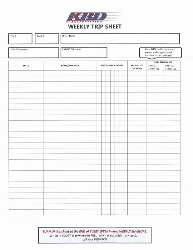 Driver Trip Sheet Template Beautiful 28 Of Truck Driver Spreadsheet Template