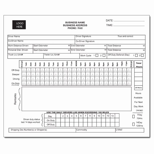 Driver Trip Sheet Unique Truck Driver Trip Envelope &amp; Log Sheets