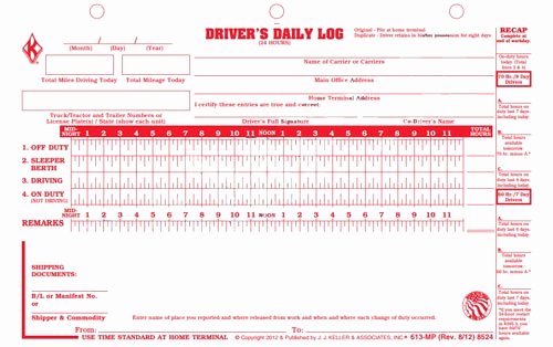 Drivers Log Book Template Free Lovely Loose Leaf Deluxe Duplicate Driver S Daily Log 2 Ply