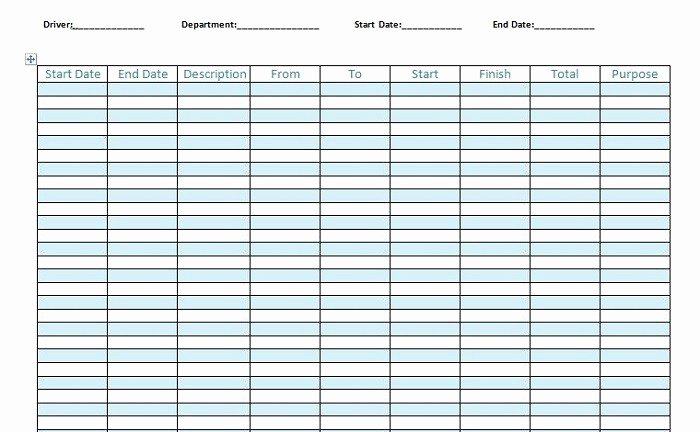 Drivers Log Book Template Lovely 30 Printable Mileage Log Templates Free Template Lab