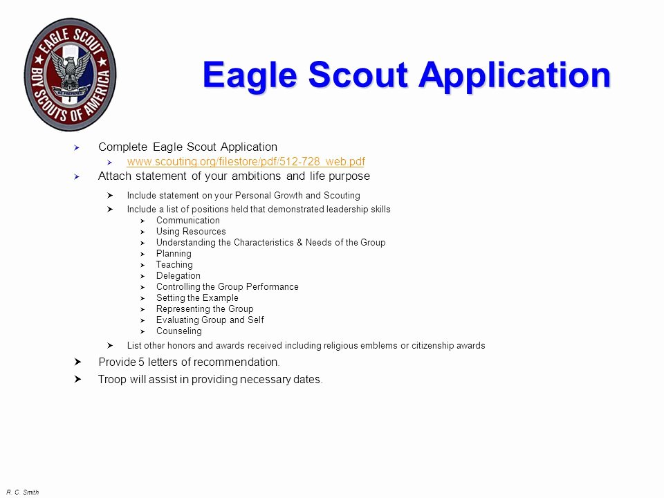 Eagle Scout Ambition Statement Example Beautiful Eagle Candidate Seminar Ppt