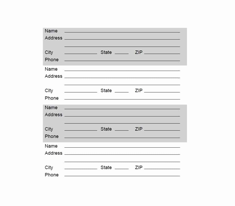 Editable Address Book Template Fresh 40 Printable &amp; Editable Address Book Templates [ Free]