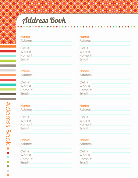 Editable Address Book Template Unique 31 Days to A Clutter Free Life Address Book Day 29