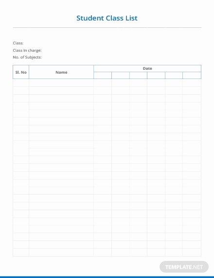 Editable Class List Fresh Free Price List Template Download 23 Lists In Word