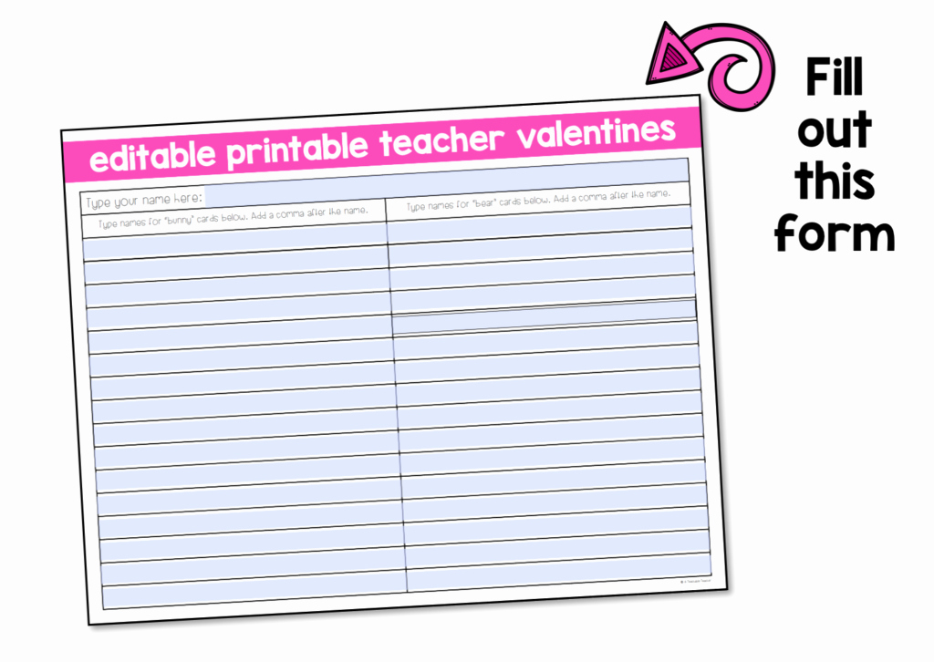 Editable Class List Inspirational Free Printable Teacher Valentine Cards A Teachable Teacher