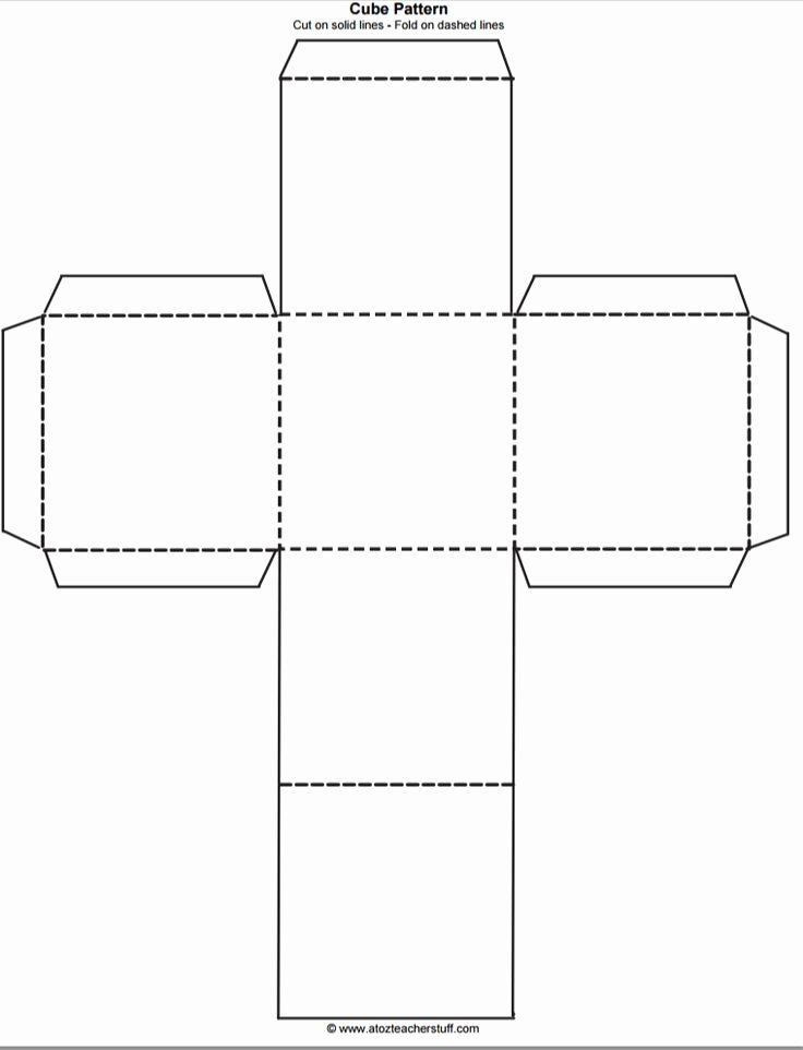 Editable Dice Template Elegant Cube Outline Free Printable