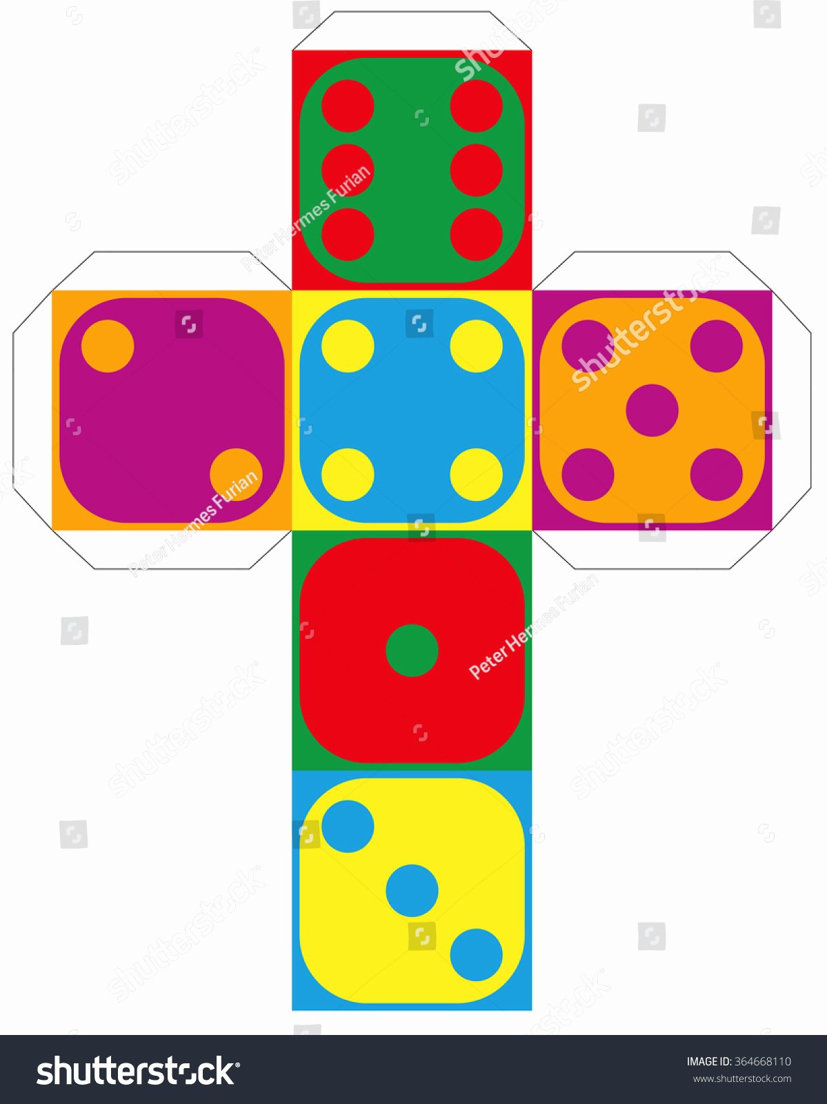 Editable Dice Template New Dice Template Model A Colorful Cube to Make A Three
