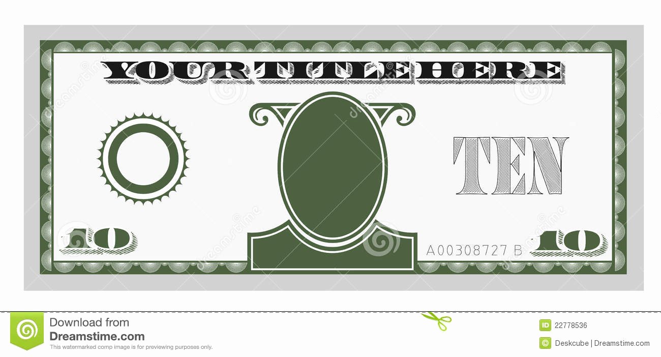 Editable Play Money Template Elegant Clipart Fake Money Clipground