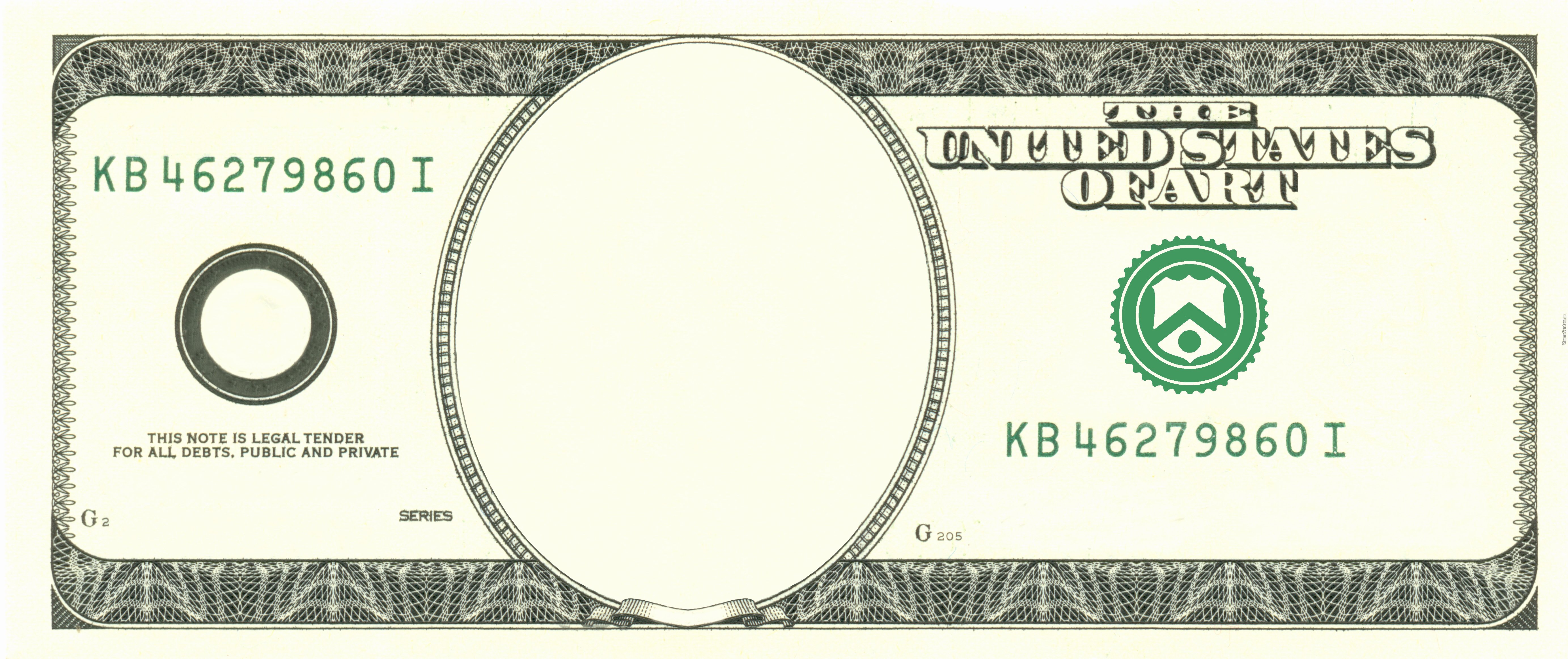 Editable Play Money Template Unique Art Dollar Blank by Kuraimizu Meme Center