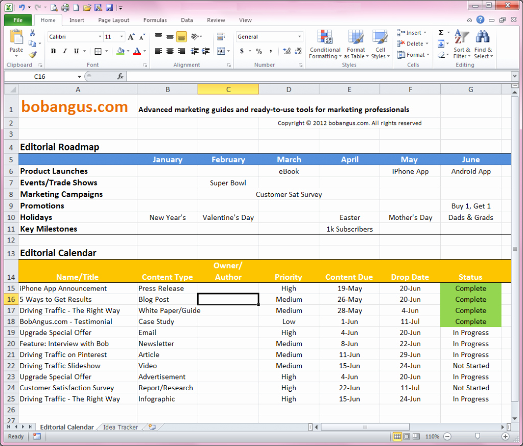 Editorial Calendar Template Google Docs Elegant 15 tools to Manage Your Editorial Content Calendar