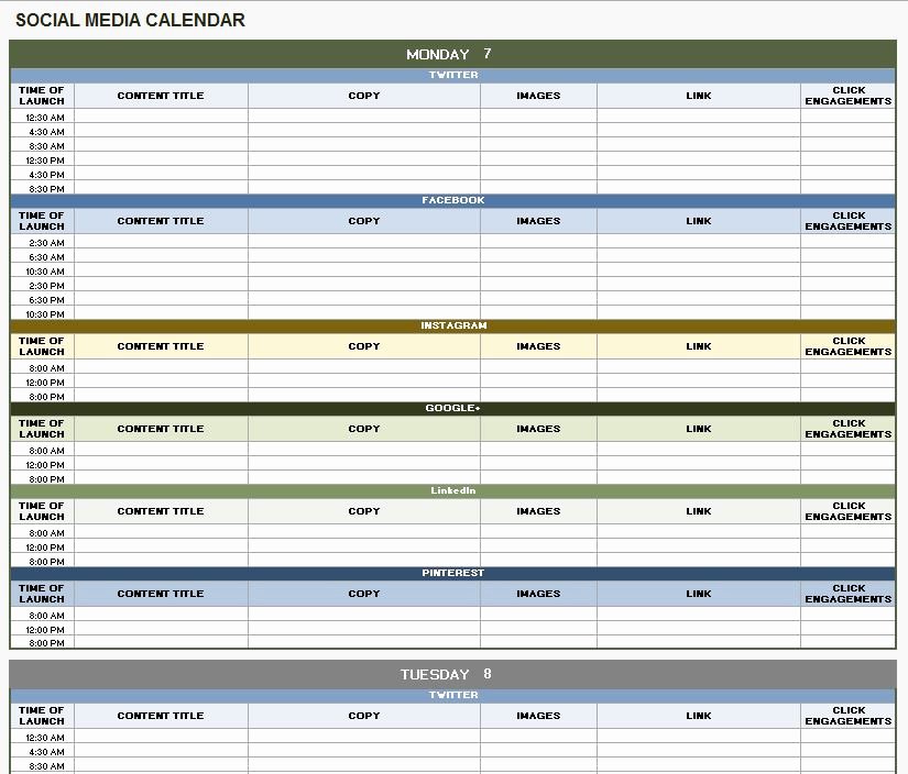 Editorial Calendar Template Google Docs Fresh social Media Calendar Template Google Docs