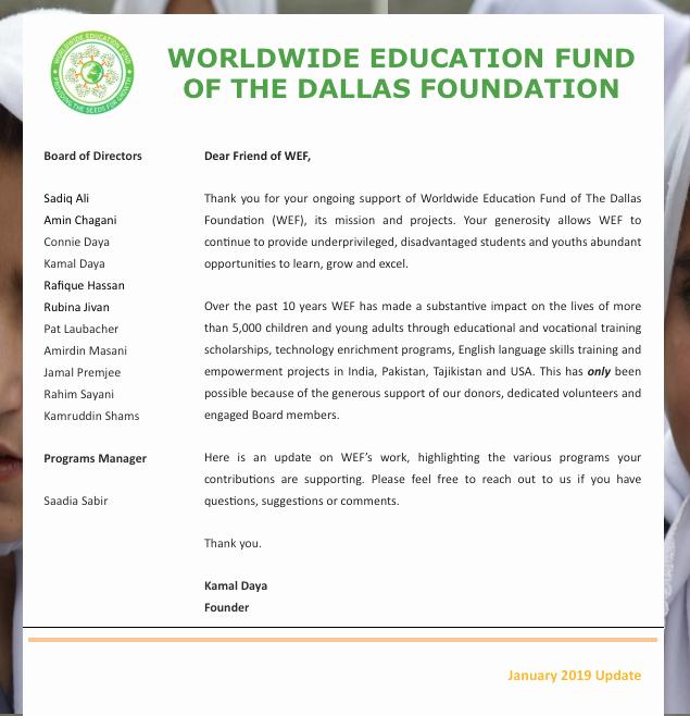 Education World Newsletter Beautiful Worldwide Education Fund Of the Dallas Foundation