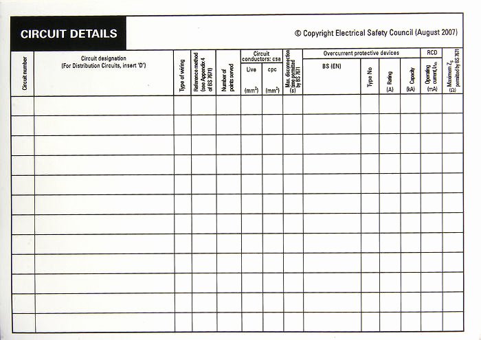 Electrical Panel Labels Template New Circuit Detail Labels Pack Of 25 Niceic