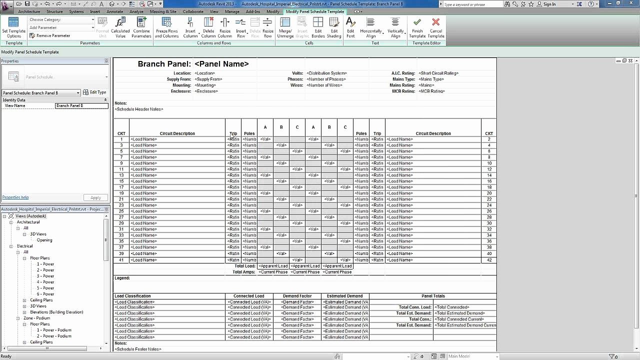 Electrical Panel Schedule Template Excel Awesome Revit for Mep Electrical Systems Panel Templates